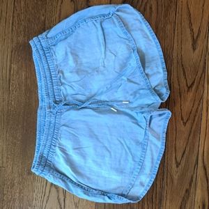 Women's drawstring pull on denim shorts...h&m size 8